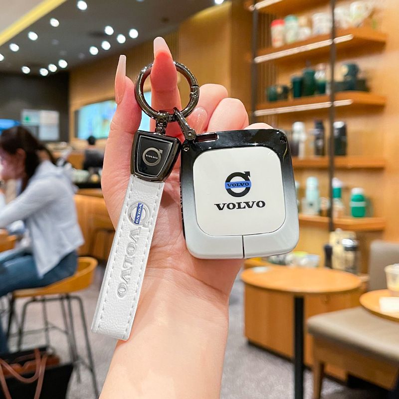 Fragrant Car Island Volvo Key Case Metal Shell Standard Option d: gradient black & white single case