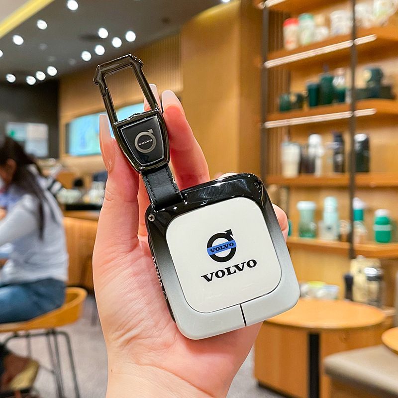 Fragrant Car Island Volvo Key Case Metal Shell Standard Option d: gradient black & white single case