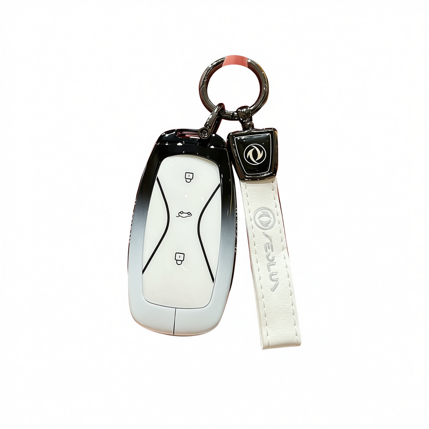 Fragrant Car Aeolus L8 Key Cover Gradient Black White Standard Option b: gradient black & white single bag + black leather cord clasp