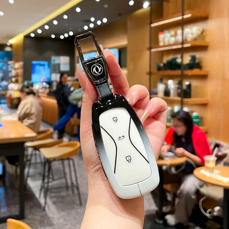 Fragrant Car Aeolus L8 Key Cover Gradient Black White Standard Option b: gradient black & white single bag + metal buckle