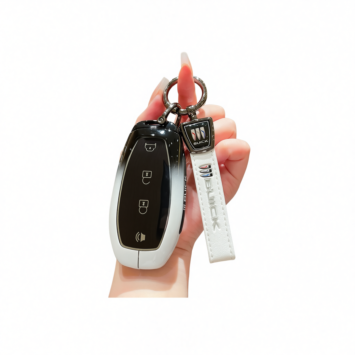 Buick Vision L7 Fragrant Car Island Zinc Alloy. Standard Option f: gradient black & white single bag + white leather cord clasp