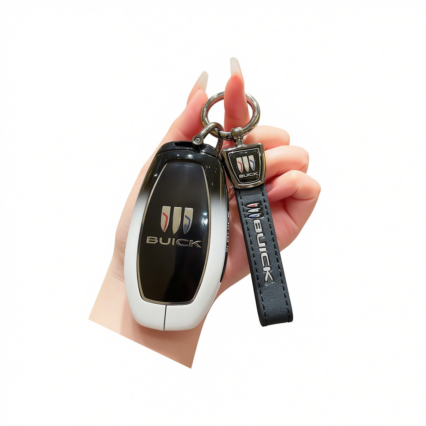 Buick Vision L7 Fragrant Car Island Zinc Alloy. Standard Option f: gradient black & white single bag + black leather cord clasp