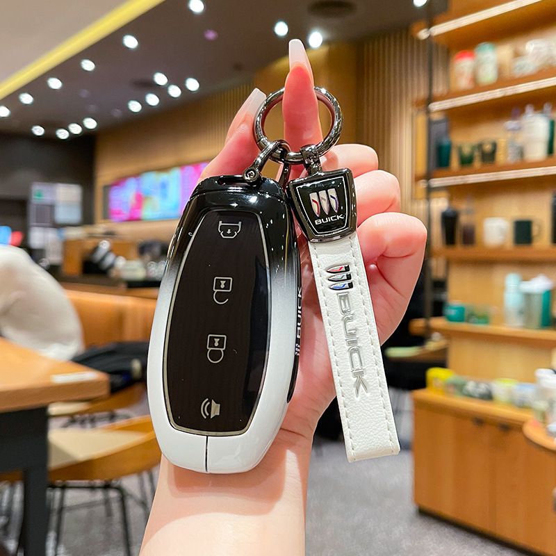 Buick Vision L7 Fragrant Car Island Zinc Alloy. Standard Option f: gradient black & white single bag + black leather cord clasp