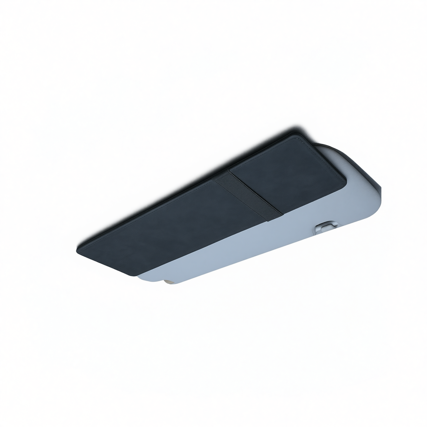 Suede Car Sun Visor Glasses Clip Card Holder Organizer Stylish gray