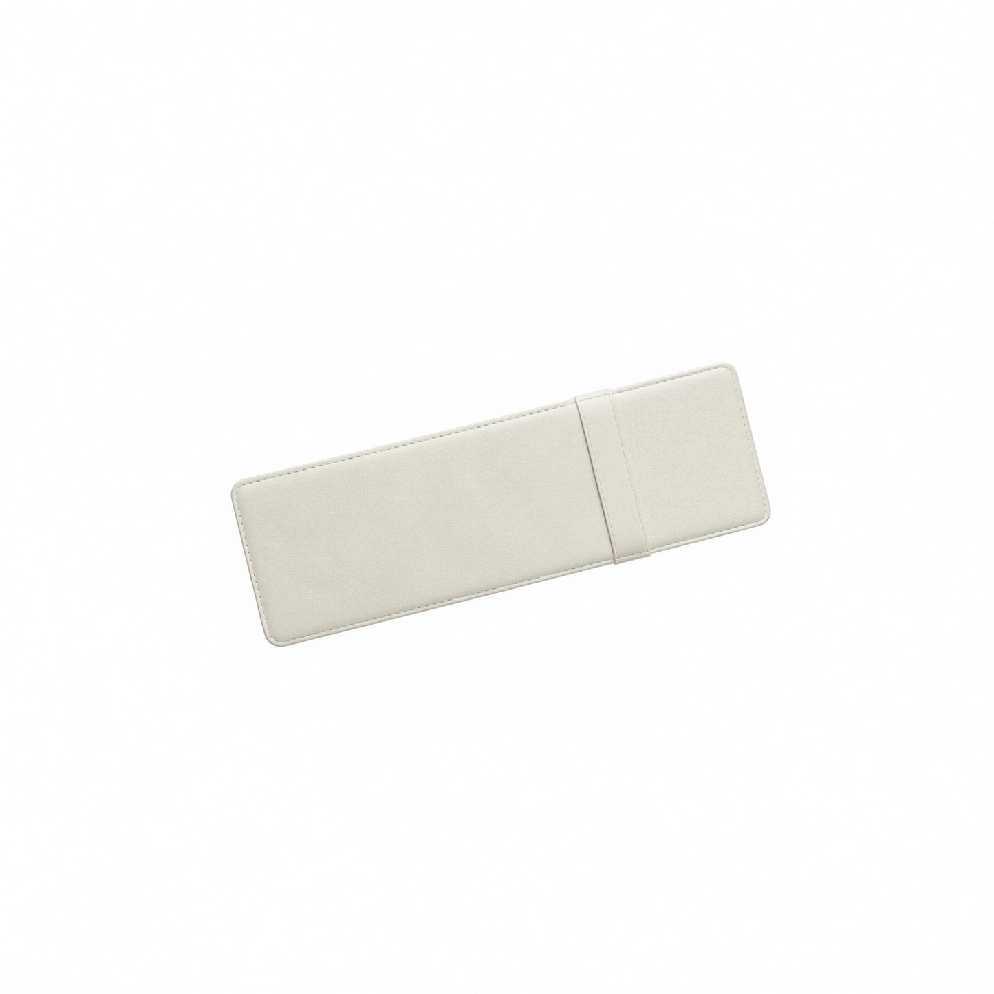 Suede Car Sun Visor Glasses Clip Card Holder Organizer Beige