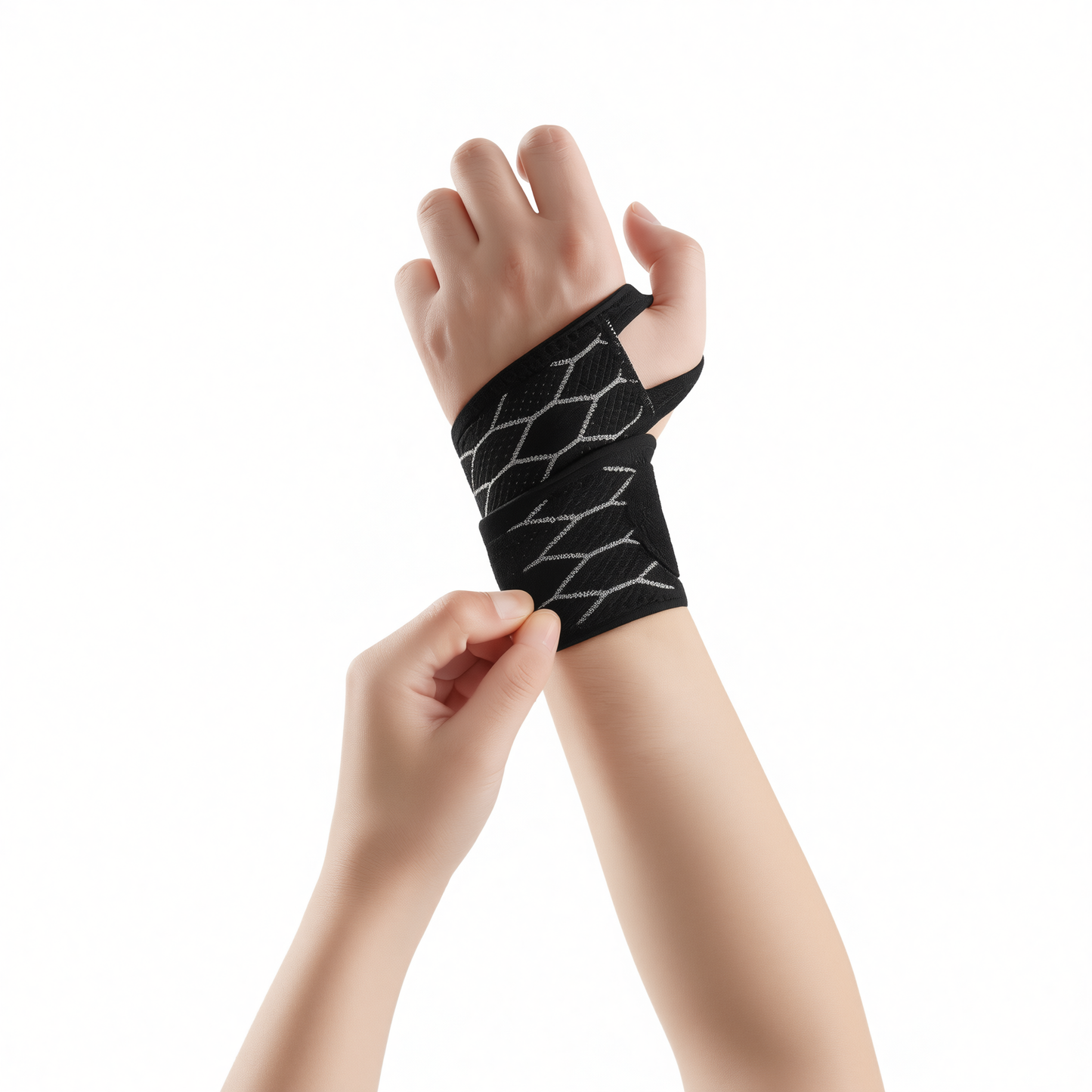Sports Wristband Compression Sweat Band Breathable powder - one pair [breathable, no marks] One Size