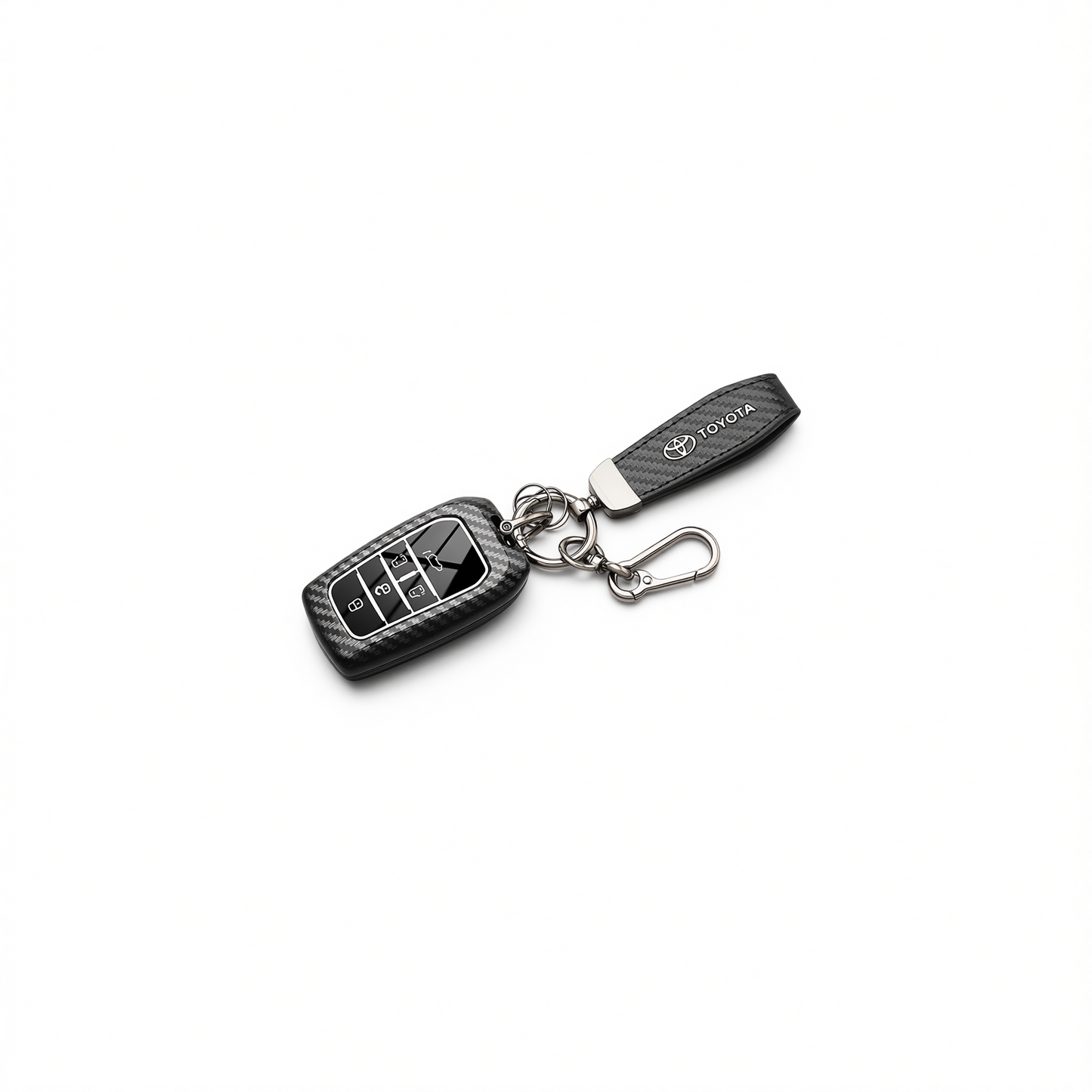 Fragrant Car Island Toyota Sienna Key Cover Carbon. Bagged D type 5-button [carbon fiber black] belt rope buckle