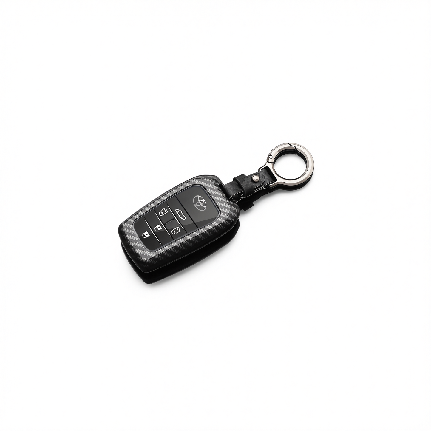 Fragrant Car Island Toyota Sienna Key Cover Carbon. Bagged D type 5-button [carbon fiber black] belt rope buckle
