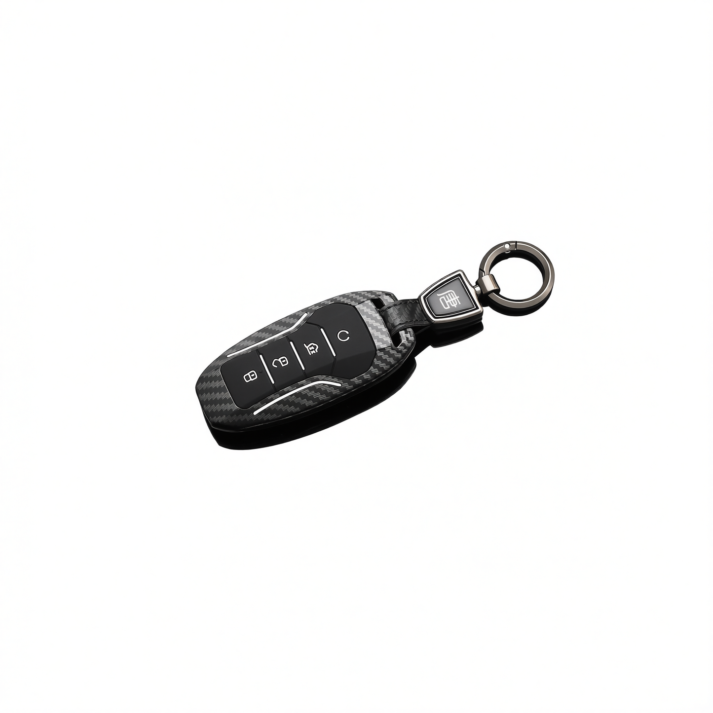 Fragrant Car Island Key Cover for BYD Tang Dmi. Bagged Type a card [carbon fiber black] round buckle