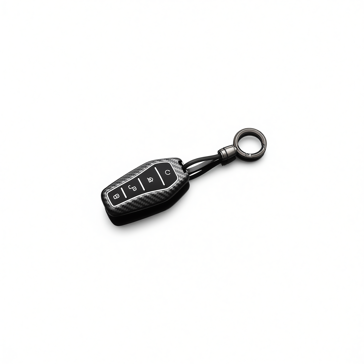Fragrant Car Island Key Cover for BYD Tang Dmi. Bagged Type a card [carbon fiber black] round buckle