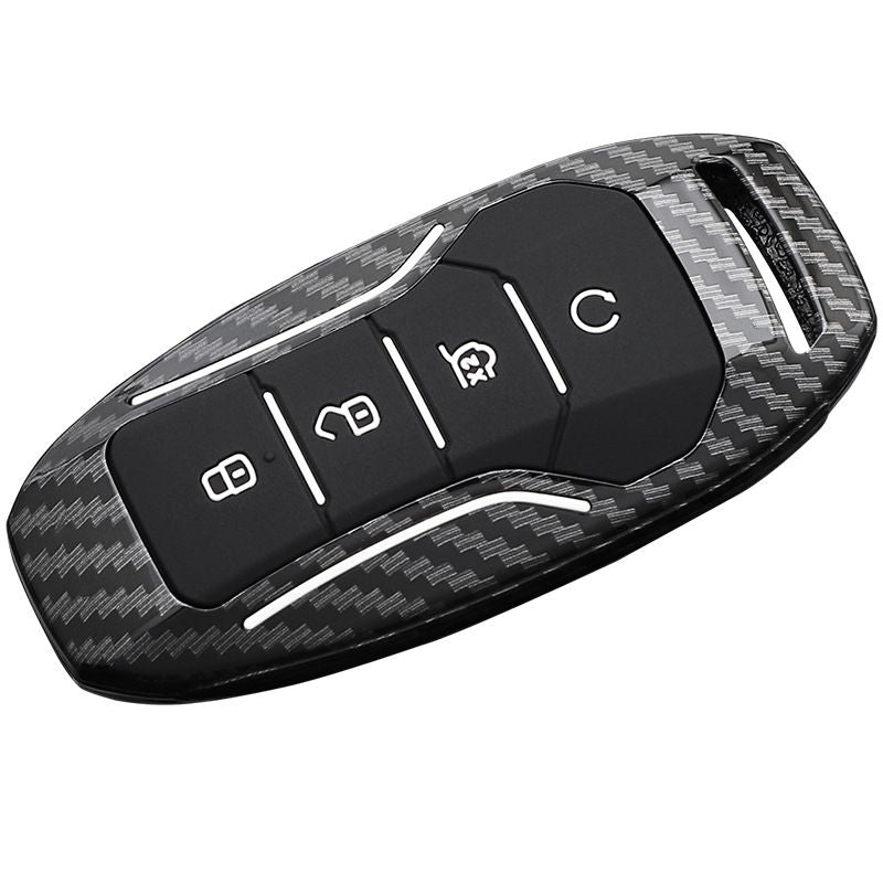 Fragrant Car Island Key Cover for BYD Tang Dmi. Bagged Type a card [carbon fiber black] round buckle