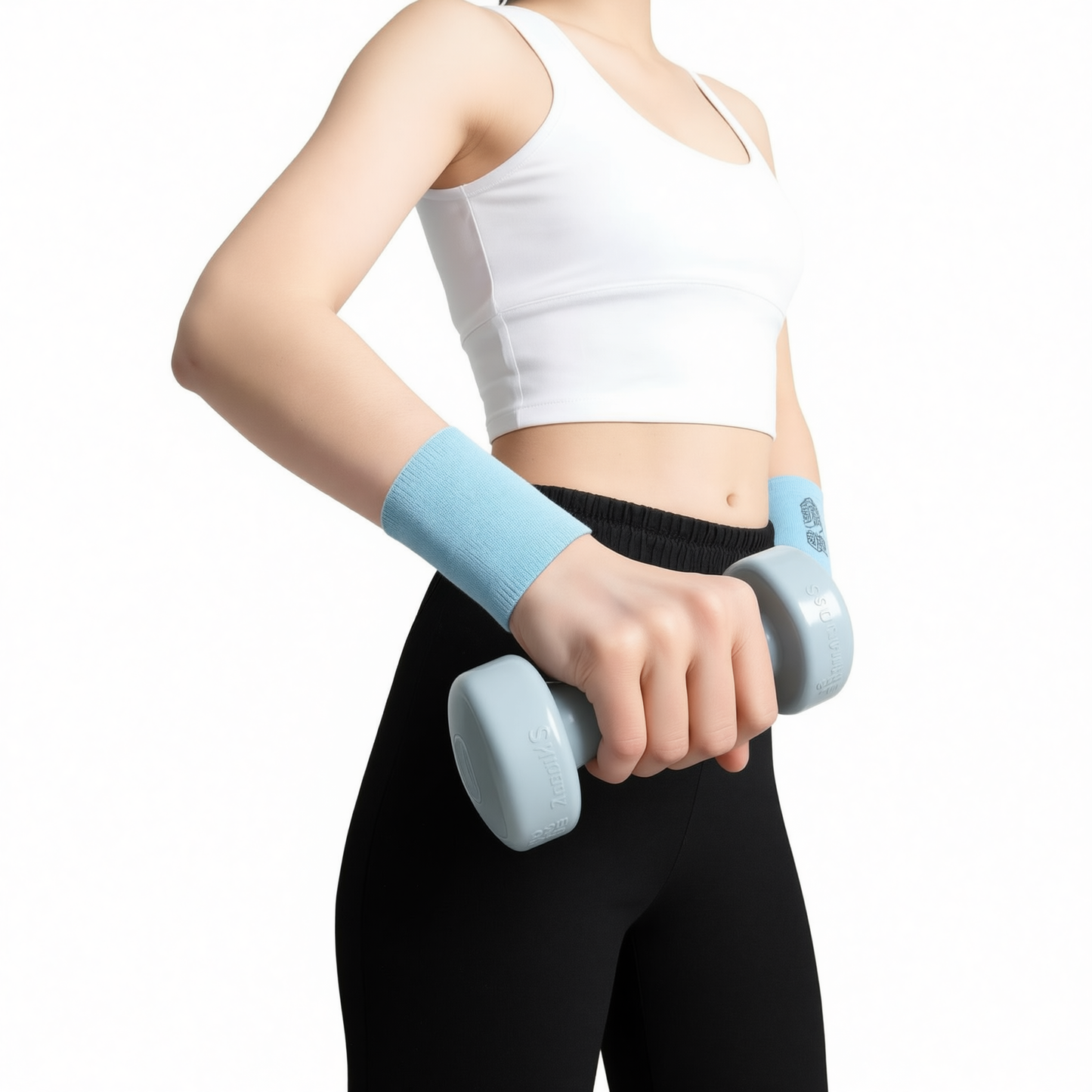 Sports Wristbands Sweat Absorbent Polyester [quiet night black] dry, breathable + sweat-absorbent and skin-friendly L