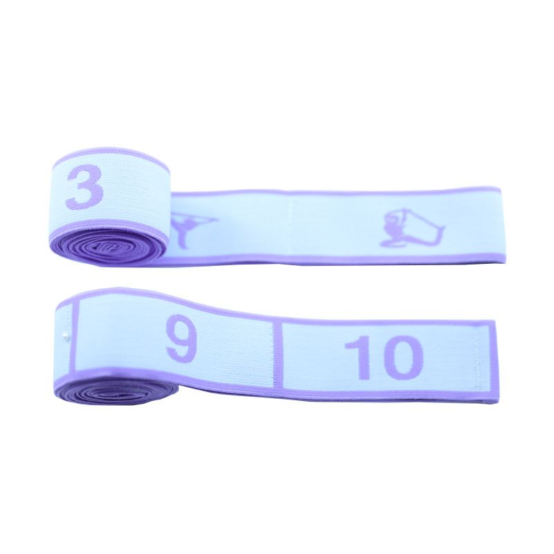 Resistance Band Yoga Fitness Digital Style Blue-purple - kid's size [10-compartment] new arrival
