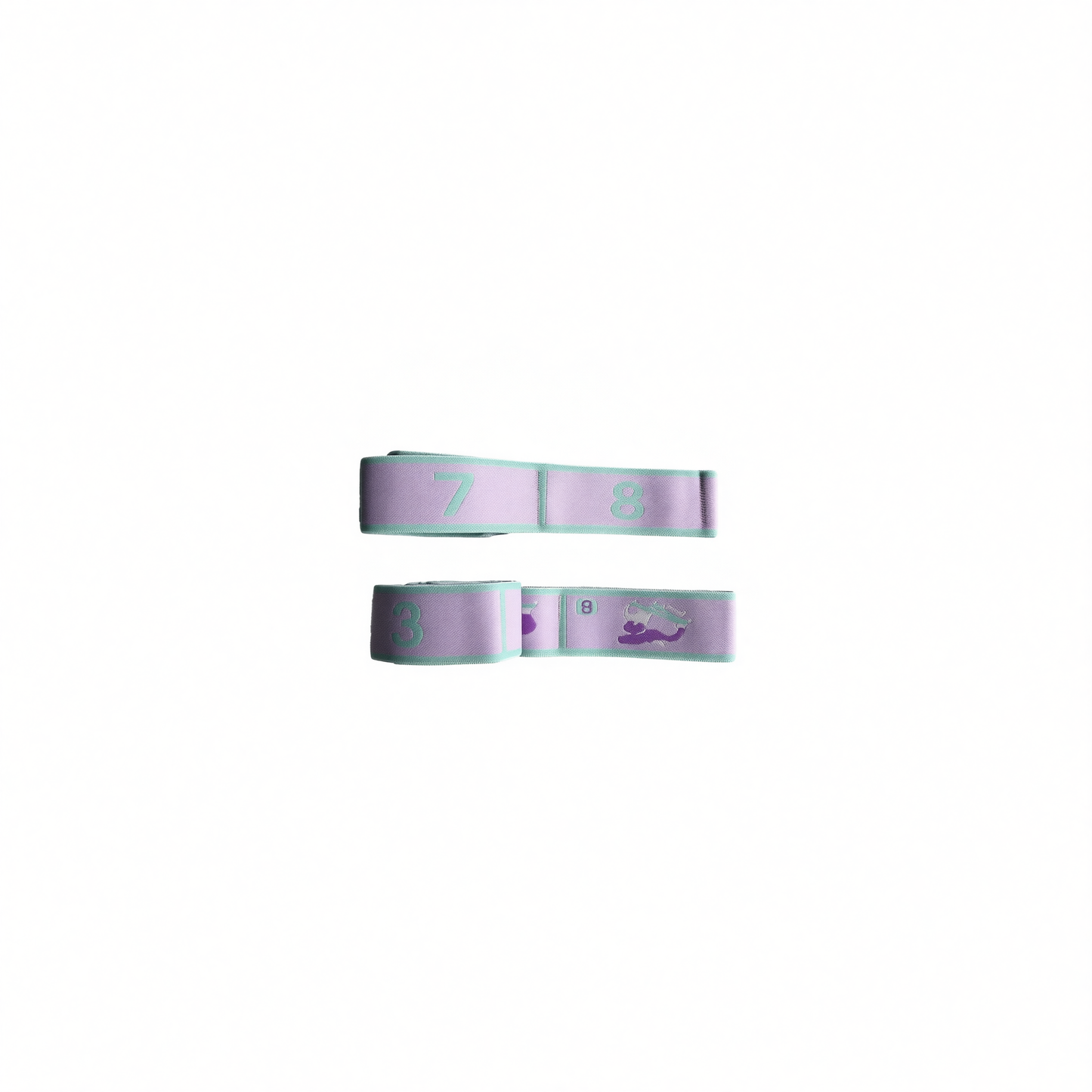 Resistance Band Yoga Fitness Digital Style Lilac purple - four colors - small size [8 compartments]