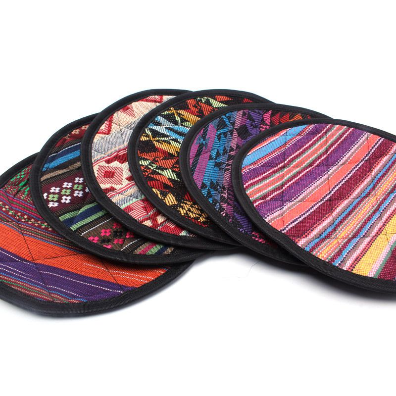 Pot Mat Retro Round Kitchen Insulation Holder Retro style-pot holder