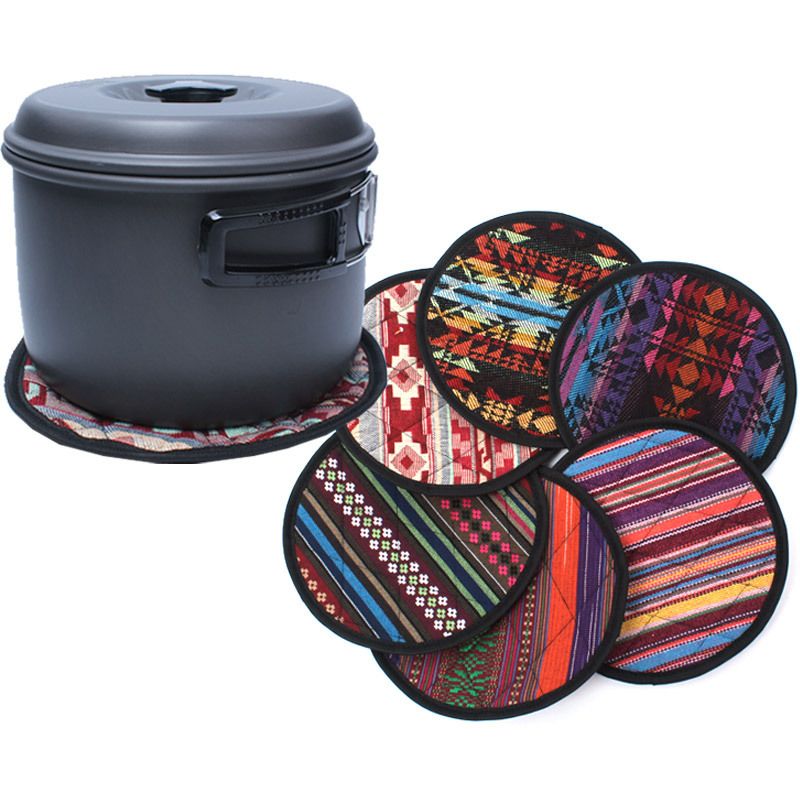 Pot Mat Retro Round Kitchen Insulation Holder Coaster