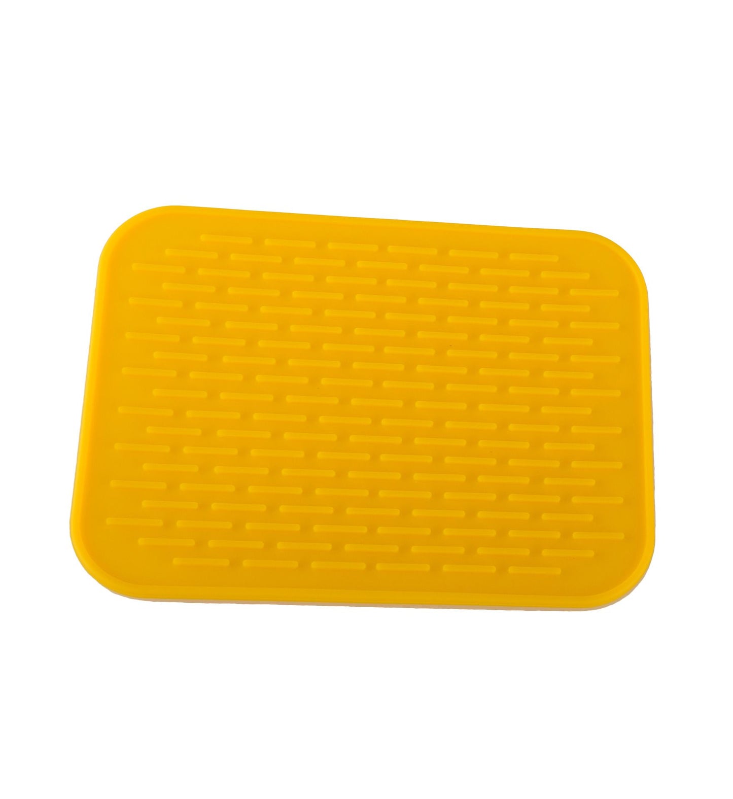 Silicone Table Mat Square Drain Heat Insulation Yipin Yellow