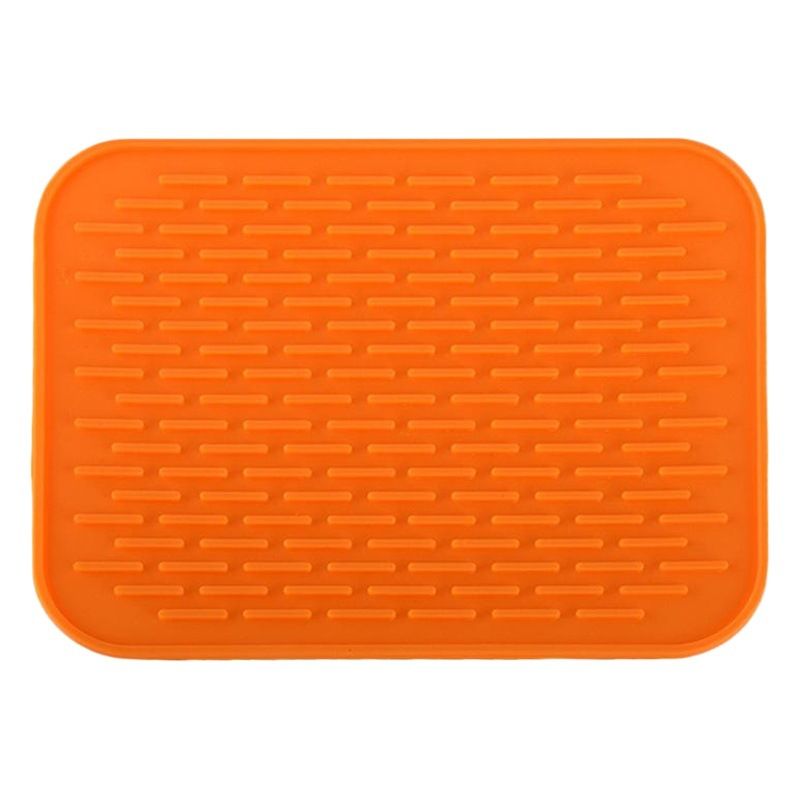 Silicone Table Mat Square Drain Heat Insulation Yipin Yellow