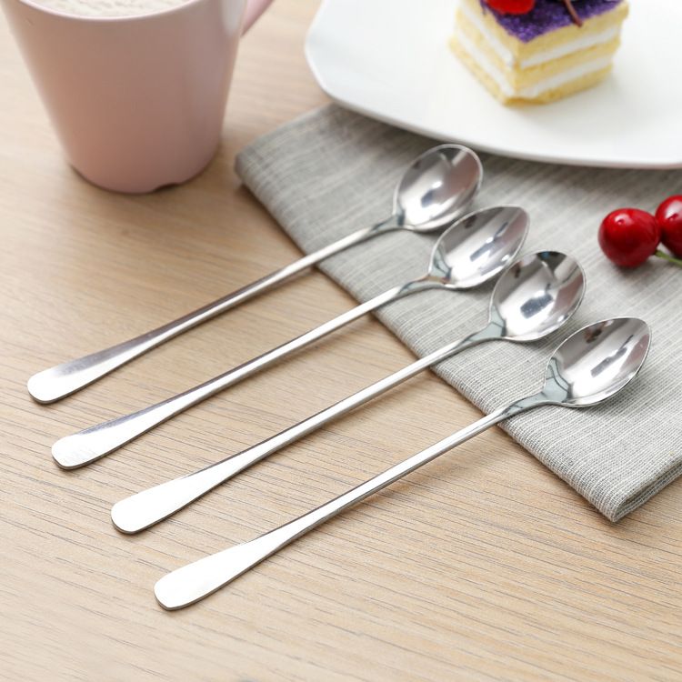 Zimoo Stainless Steel Spoon Long Handle Office Kitchen Pointed spoon