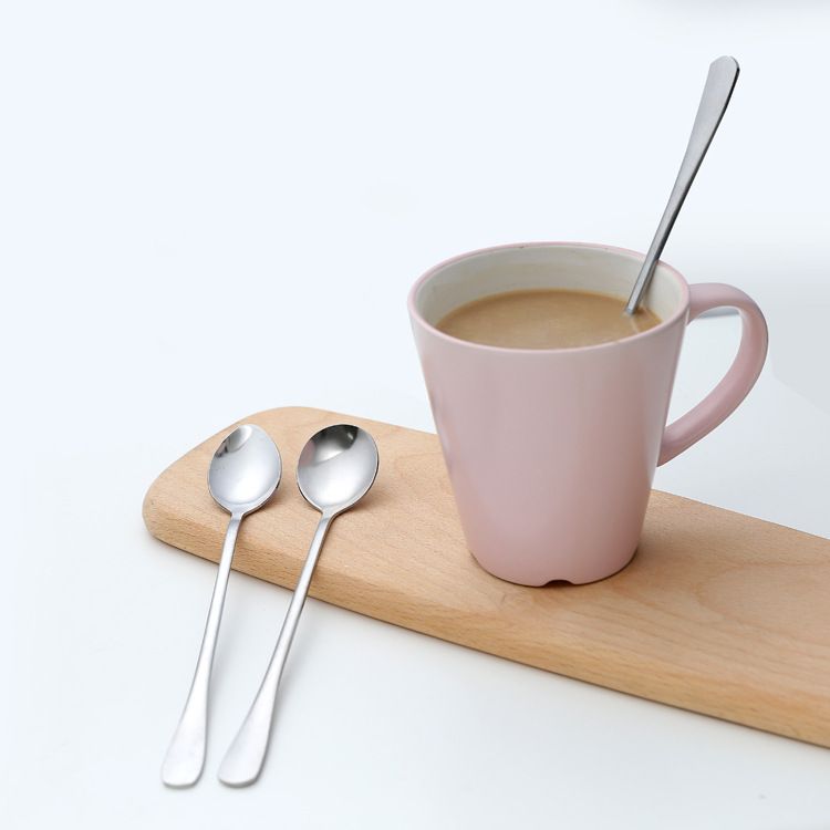 Zimoo Stainless Steel Spoon Long Handle Office Kitchen Pointed spoon