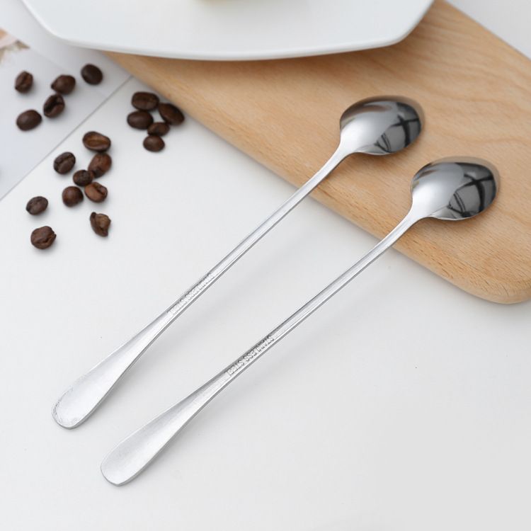 Zimoo Stainless Steel Spoon Long Handle Office Kitchen Pointed spoon