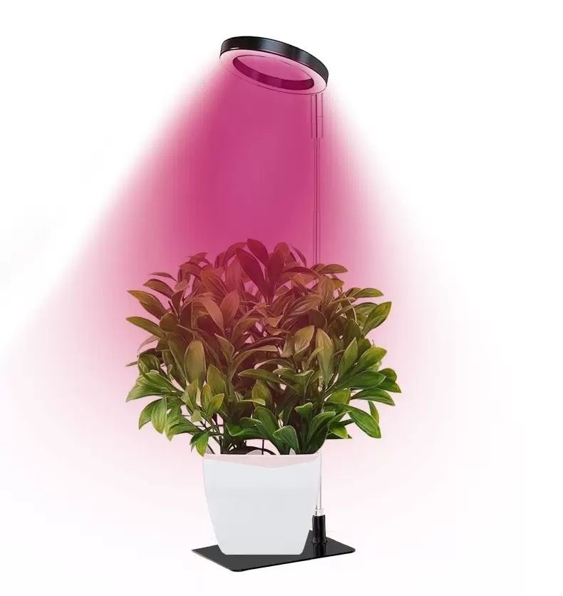 Full Spectrum LED Plant Grow Light with Telescopic Stand, Angel Ring Design, Dimmable Timer & Multi-Mode for Indoor Potted Plants, Succulents, and Home Desktop Decor (3PCS, Red Blue Light（Black+Black Base）)