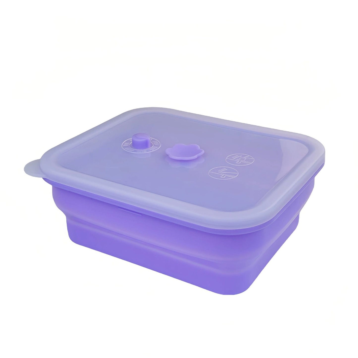 Collapsible Food-Grade Silicone Storage Container with Leakproof Lid, Built-in Date Dial and Steam Vent - Reusable, Microwave-Safe, Freezer-Ready, Perfect for Meal Prep, Leftovers, Picnics and Everyday Freshness (Pink（Square）, 500ml)