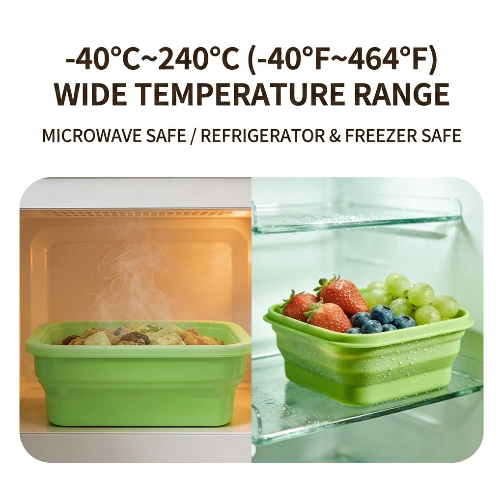 Collapsible Food-Grade Silicone Storage Container with Leakproof Lid, Built-in Date Dial and Steam Vent - Reusable, Microwave-Safe, Freezer-Ready, Perfect for Meal Prep, Leftovers, Picnics and Everyday Freshness (Purple（Round）, 500ml)