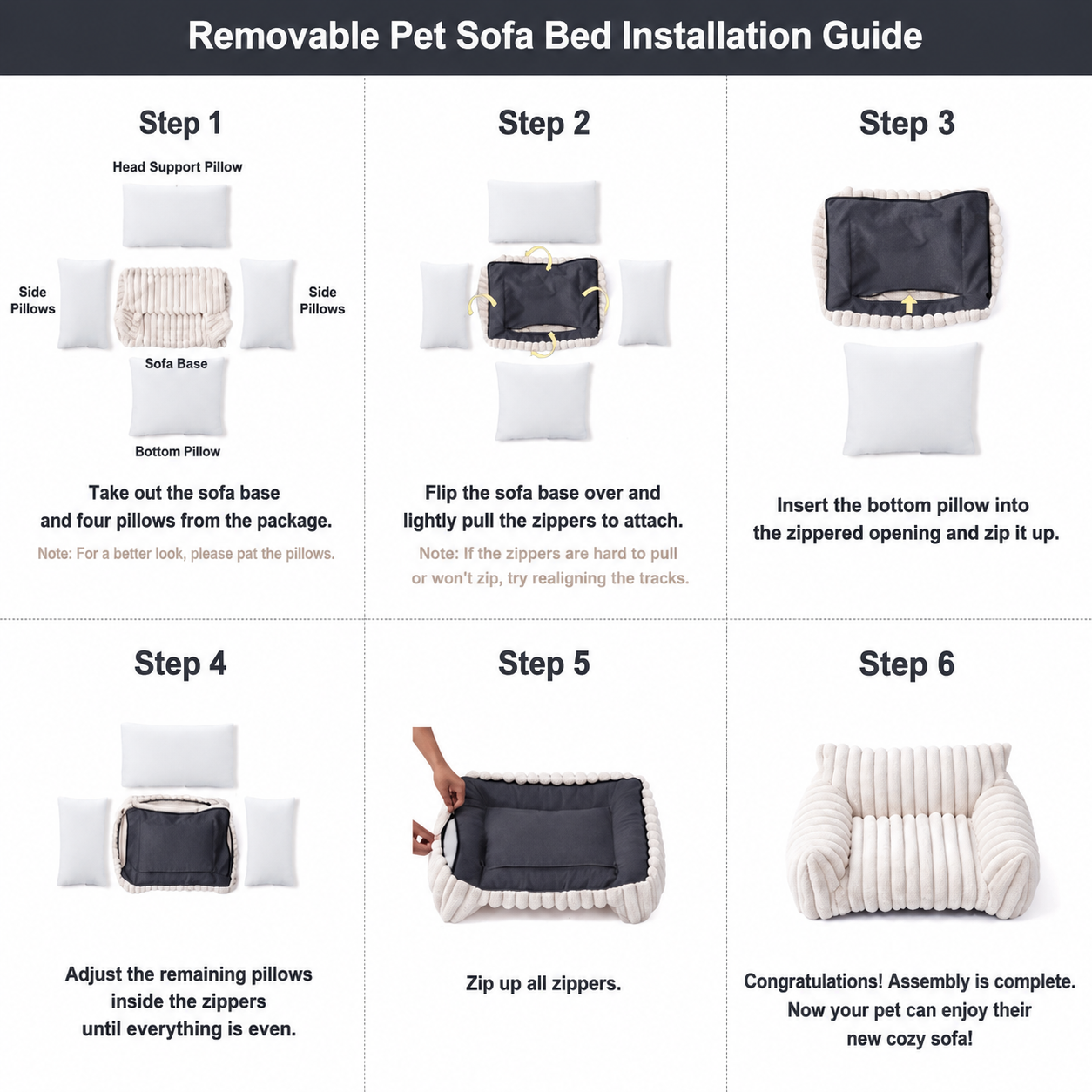 Luxurious Faux Rabbit Fur Plush Pet Sofa Bed with Bolster Sides, Removable Washable Cover and Deep Cushion for Cats and Small Dogs Seeking Ultimate Napping Comfort (L（90*65*20cm）, Grey)