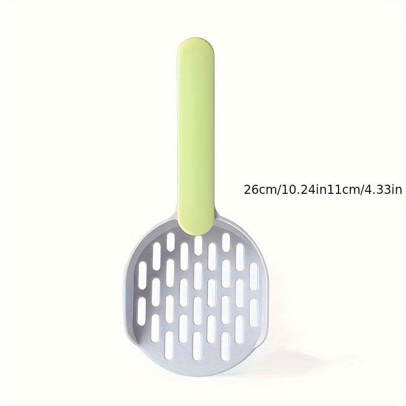 Colorful Cat Litter Scoop Set with Wall-Mountable Storage Base for Easy Cleaning and Organization (Green)