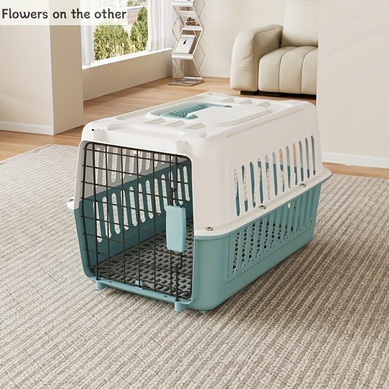 Portable Pet Carrier for Cats and Small Dogs, Airline-Approved Travel Kennel with Comfort Handle, Durable Recyclable PP Material, Compact Design for Indoor, Outdoor, and Air Travel (Purple)