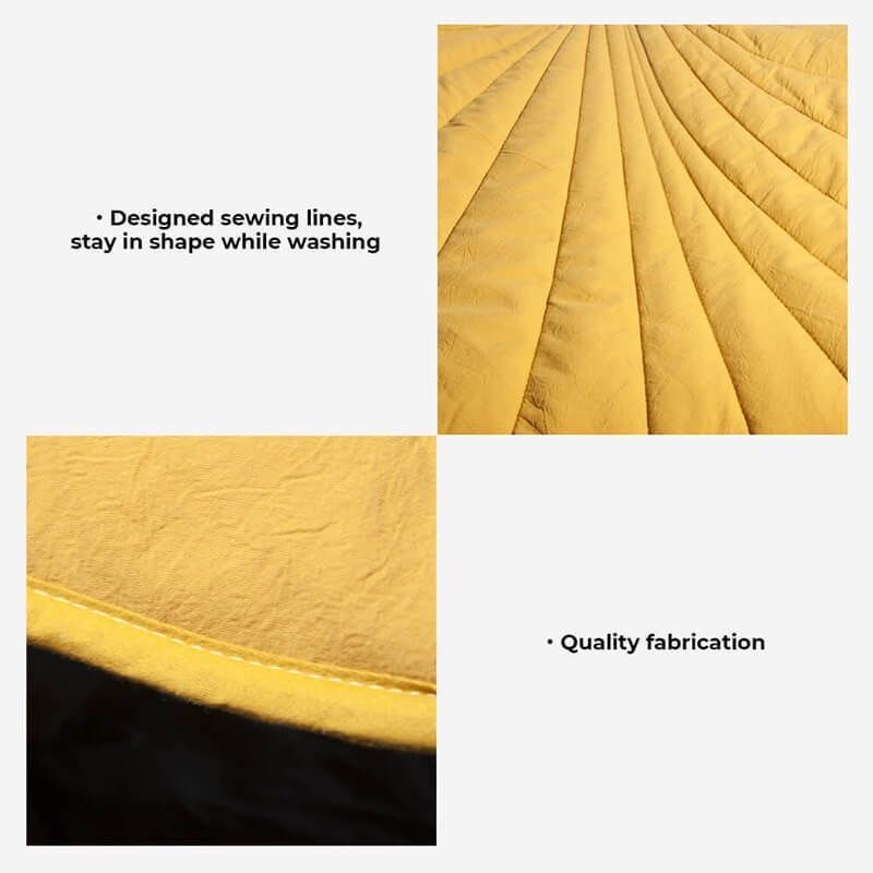 Cozy Leaf-Shaped Pet Mat for Dogs and Cats – Multi-Use Plush Sleeping Pad, Warm Blanket, and Crate Cover for All Seasons, Soft Pillowy Cushion Perfect for Resting, Napping, or Snuggling Anytime (Yellow)