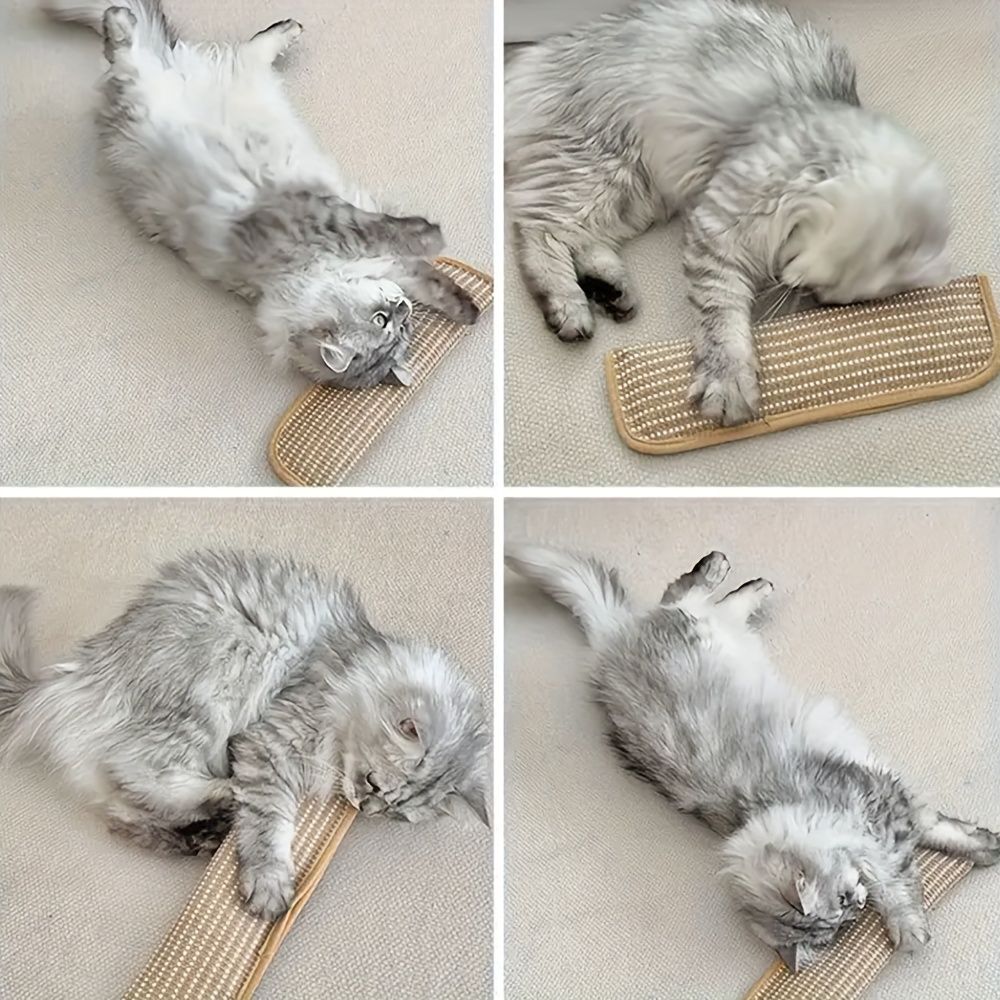Interactive Cat Toy Game Pillow and Scratch Pad for Solo Play and Bonding Fun, Keeps Your Feline Friend Happy and Calm – The Purrfect Gift for Your Cat (Yellow)