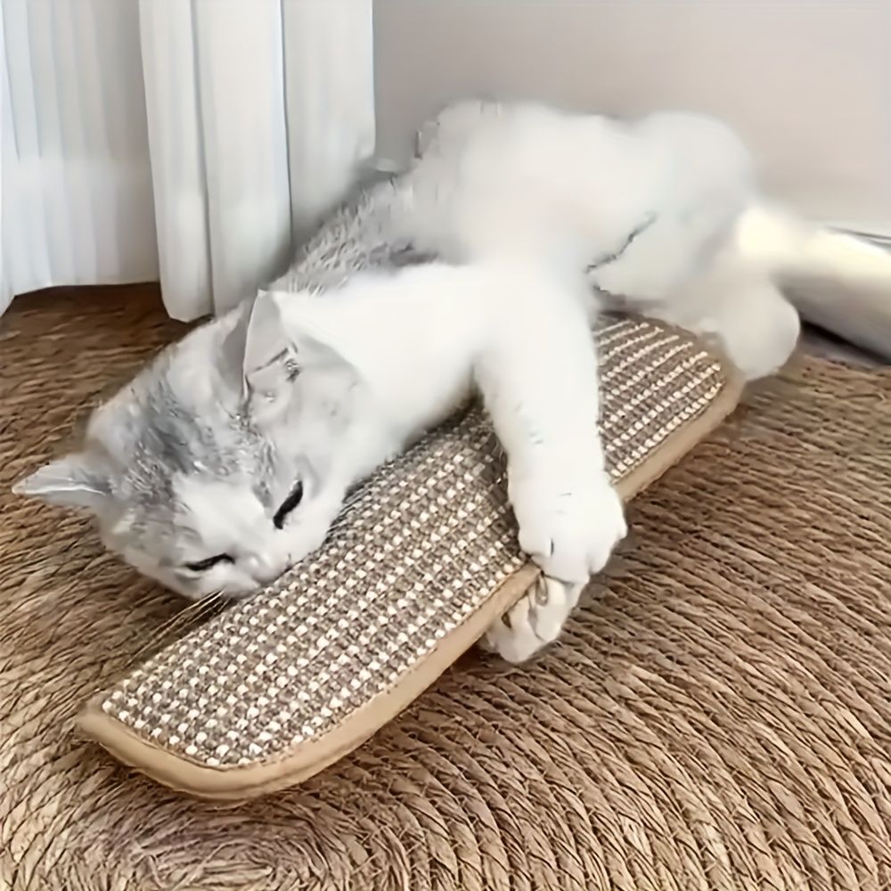 Interactive Cat Toy Game Pillow and Scratch Pad for Solo Play and Bonding Fun, Keeps Your Feline Friend Happy and Calm – The Purrfect Gift for Your Cat (Yellow)