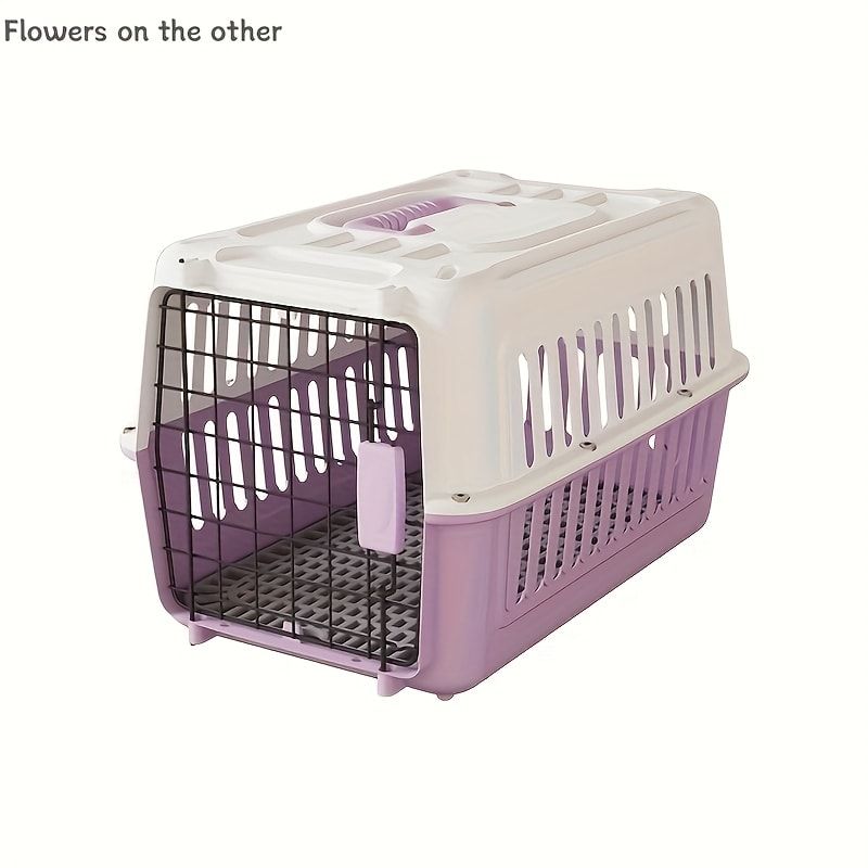 Portable Pet Carrier for Cats and Small Dogs, Airline-Approved Travel Kennel with Comfort Handle, Durable Recyclable PP Material, Compact Design for Indoor, Outdoor, and Air Travel (Cyan)