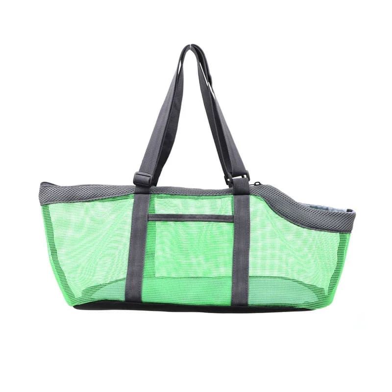 Cozy Mesh Pet Carrier for Cats and Small Dogs – Breathable, Portable Tote Bag with Wide Head Opening, Perfect for Daily Walks, Vet Visits, and Short Trips (Red & Green)