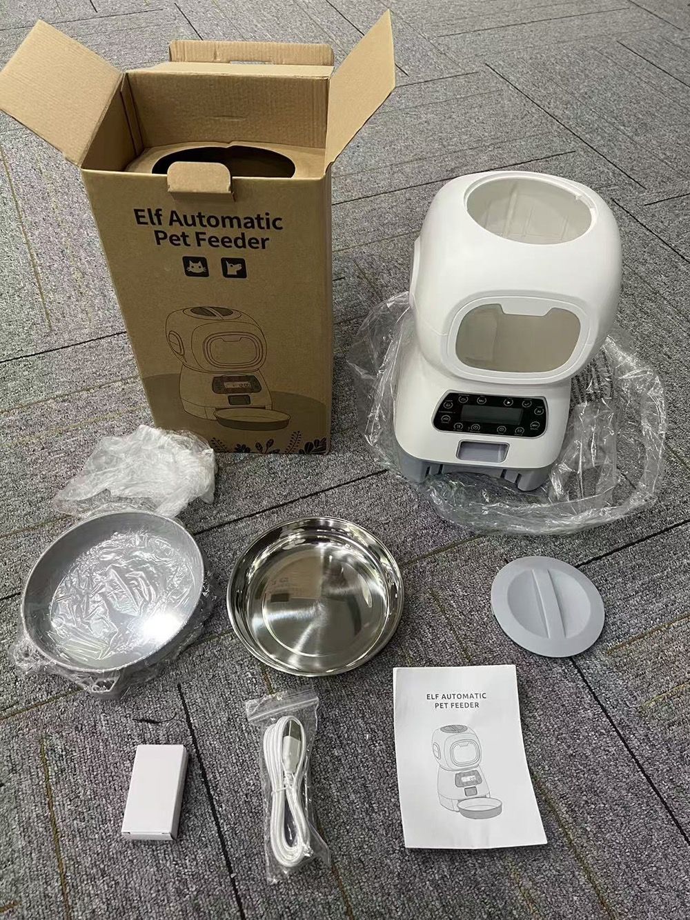 Smart Pet Automatic Feeder with 3.5L Capacity, Timed Portion Control, WiFi Remote Control, Voice Call Feature, Dual Power Supply for Cats and Small Dogs, Ideal for Indoor Use While You Are Away (B（WiFi ）)