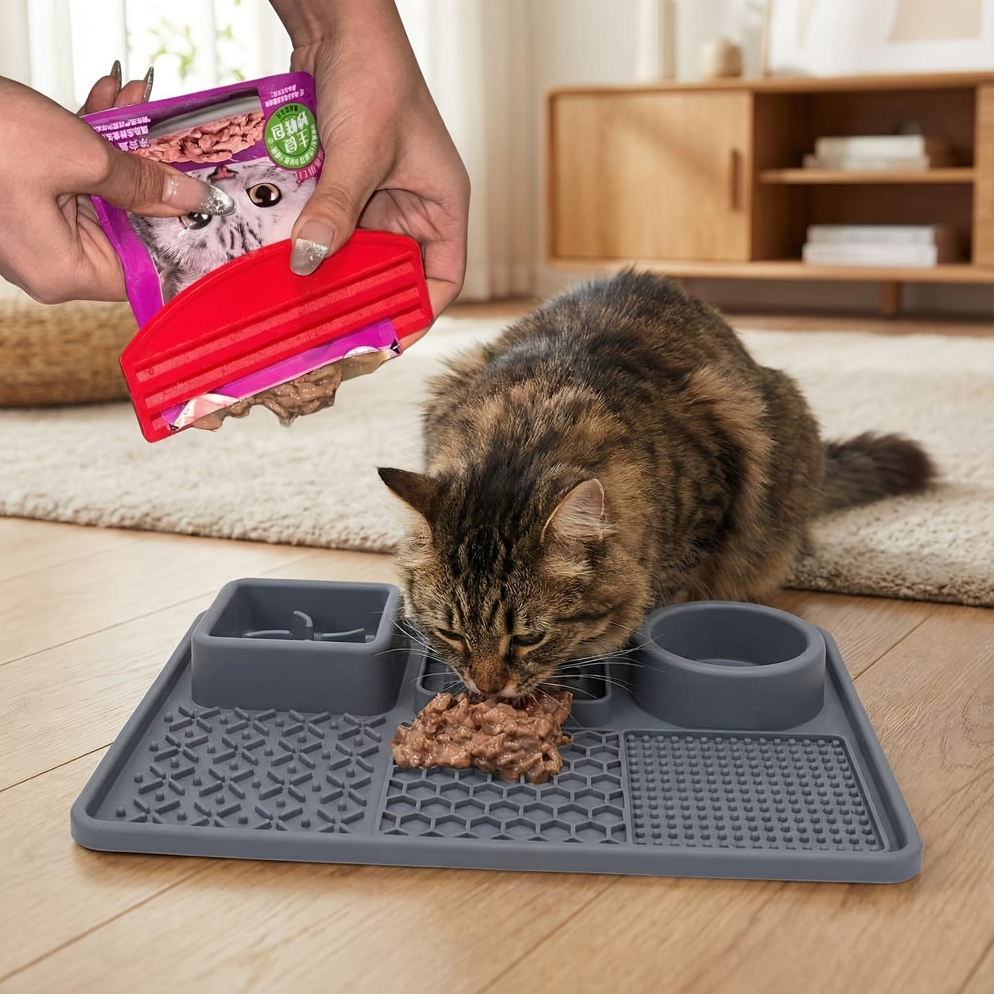 Pet Wet Food Pouch Scraper – Effortlessly squeeze every last bit of cat or dog wet food, paste, or puree from pouches without mess. Ideal for home feeding, this handy tool helps reduce waste and keeps hands clean during daily mealtime. (Red)