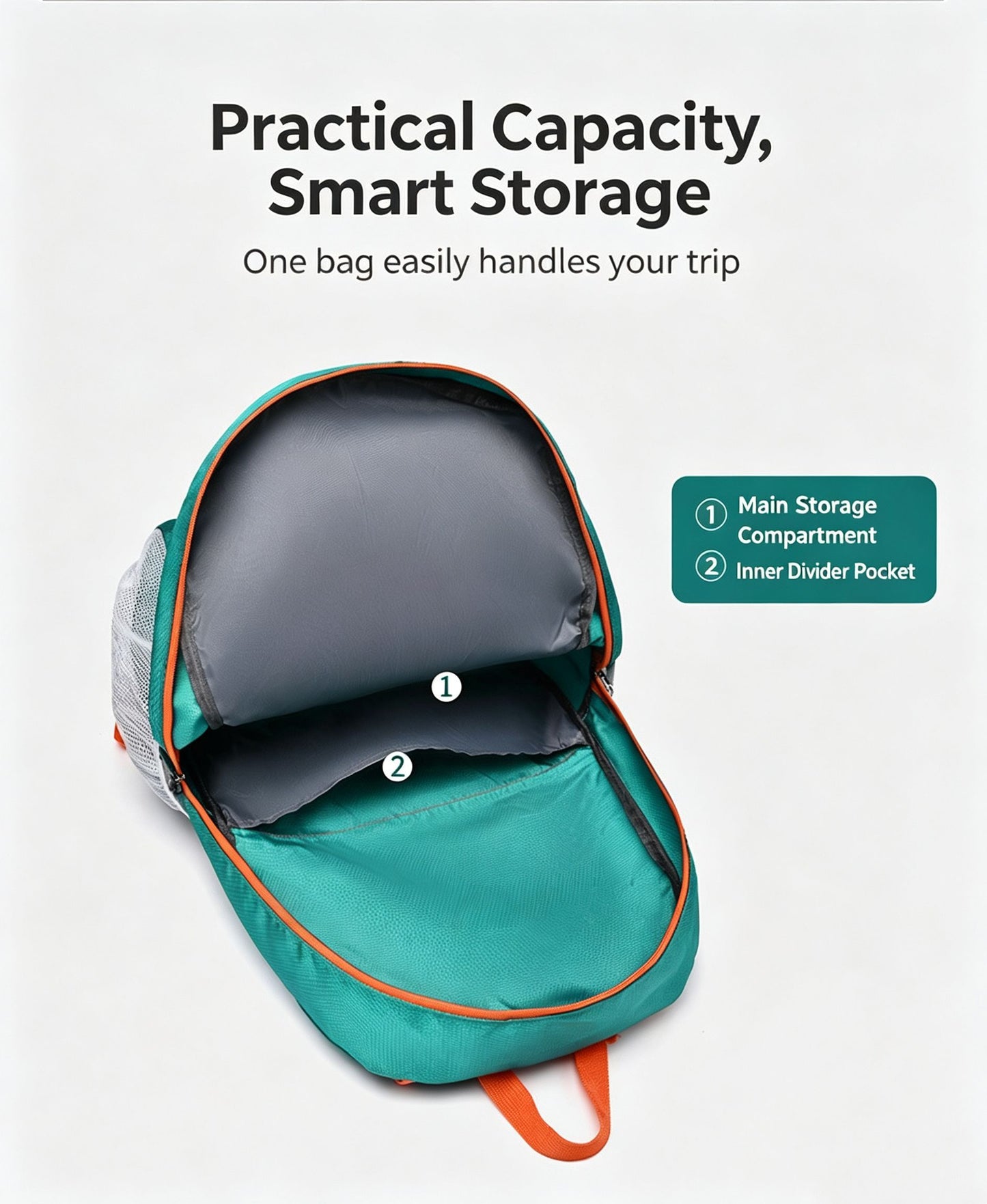 Outdoor Oxford Canvas Waterproof Hiking & Cycling Backpack 20-35L,green