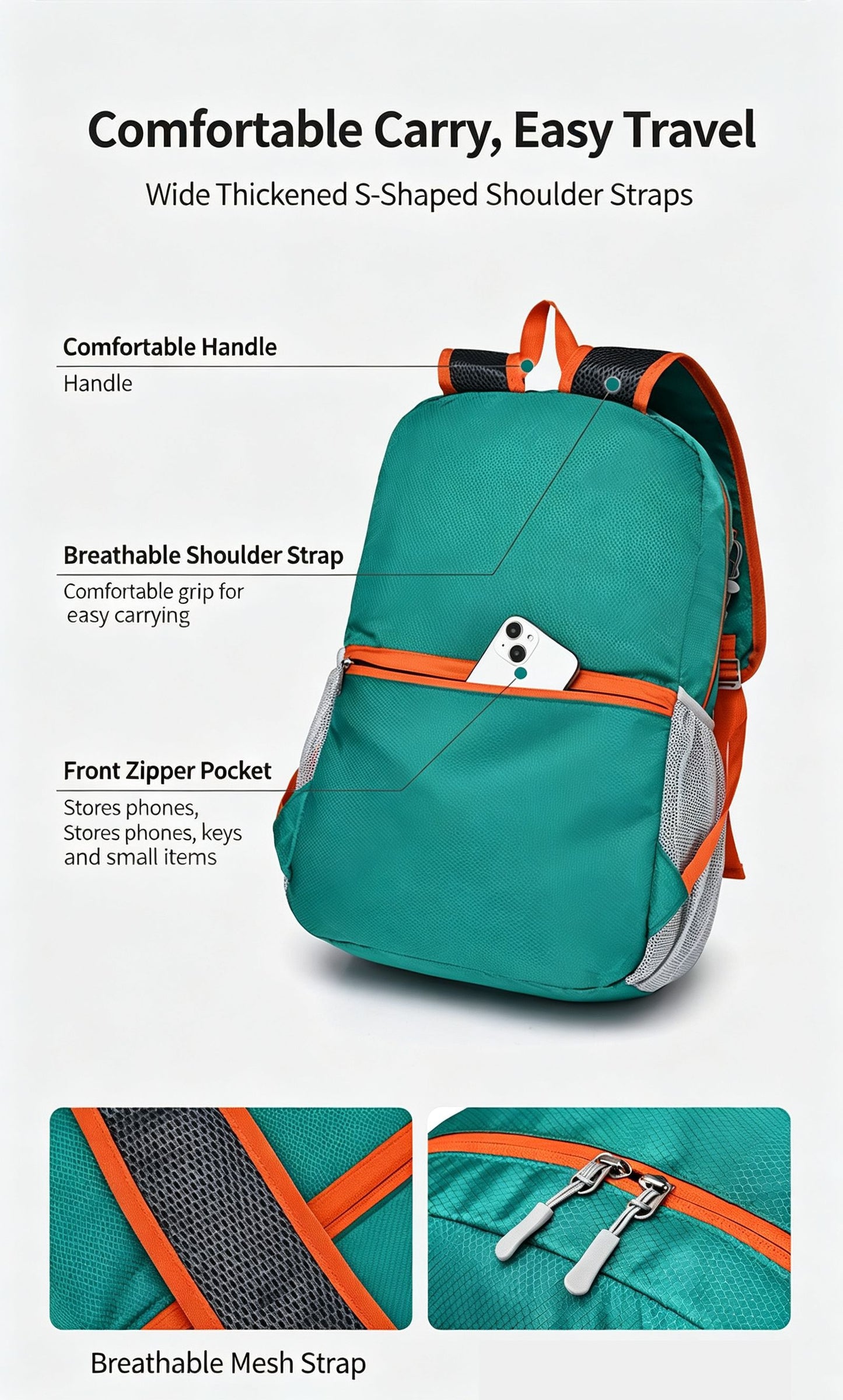 Outdoor Oxford Canvas Waterproof Hiking & Cycling Backpack 20-35L,green