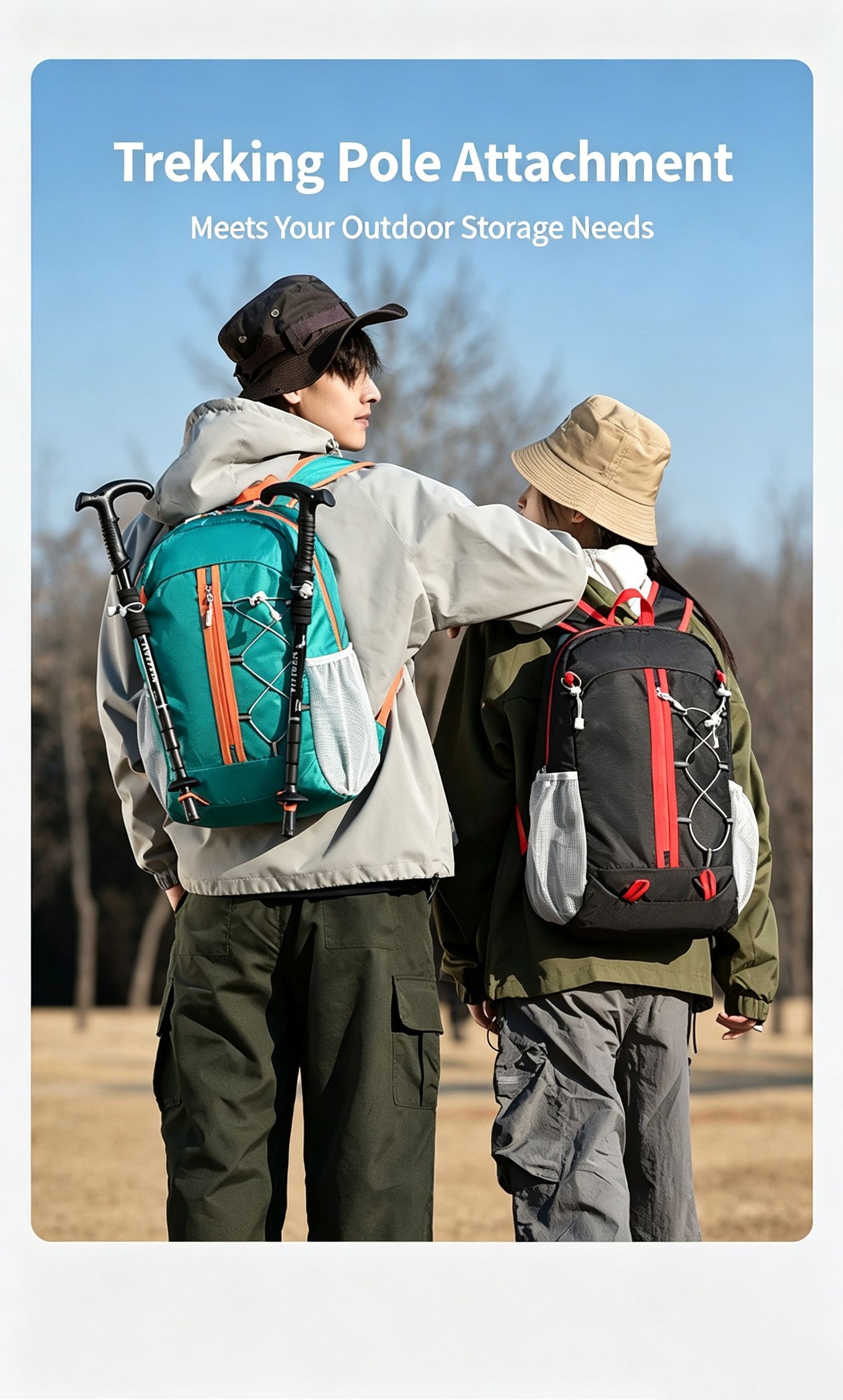 Outdoor Oxford Canvas Waterproof Hiking & Cycling Backpack 20-35L,green