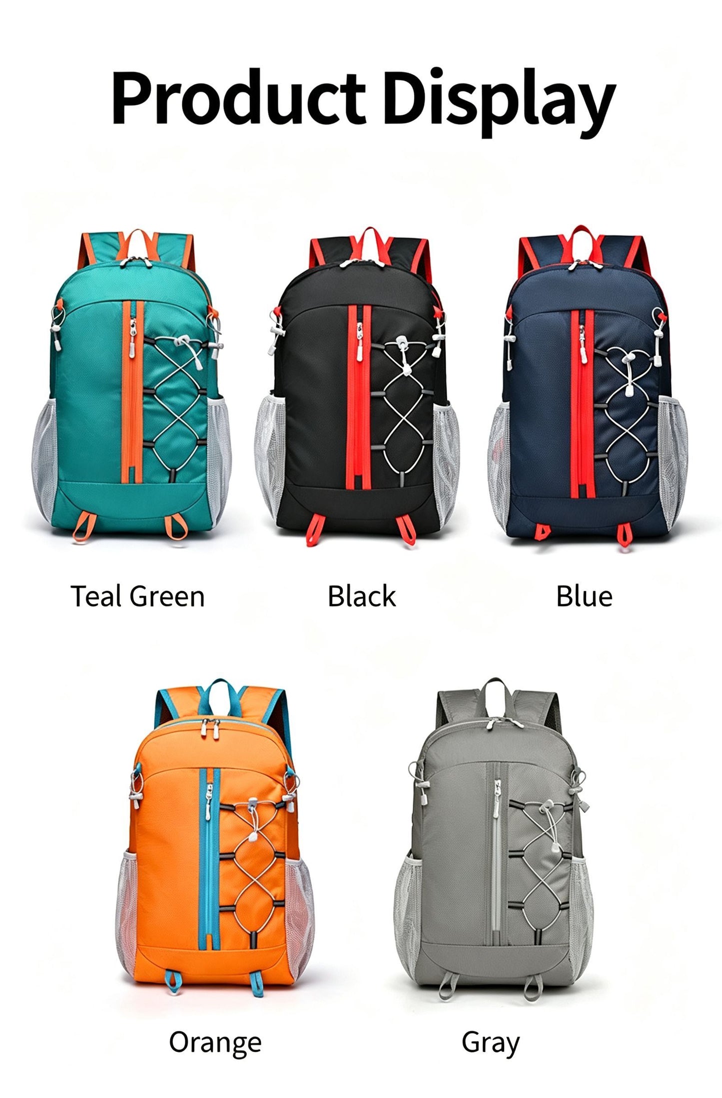 Outdoor Oxford Canvas Waterproof Hiking & Cycling Backpack 20-35L,green