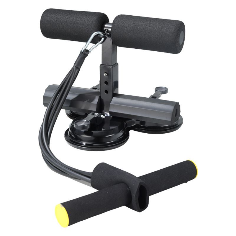 Three suction cup sit up assist device (with tension rope),black