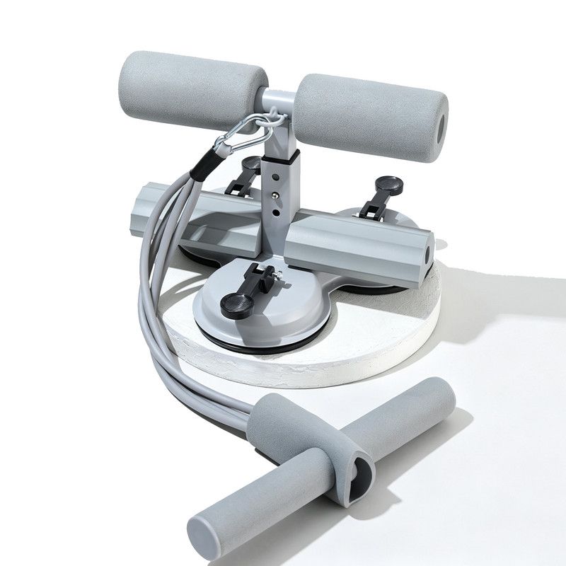 Three suction cup sit up assist device (with tension rope),grey