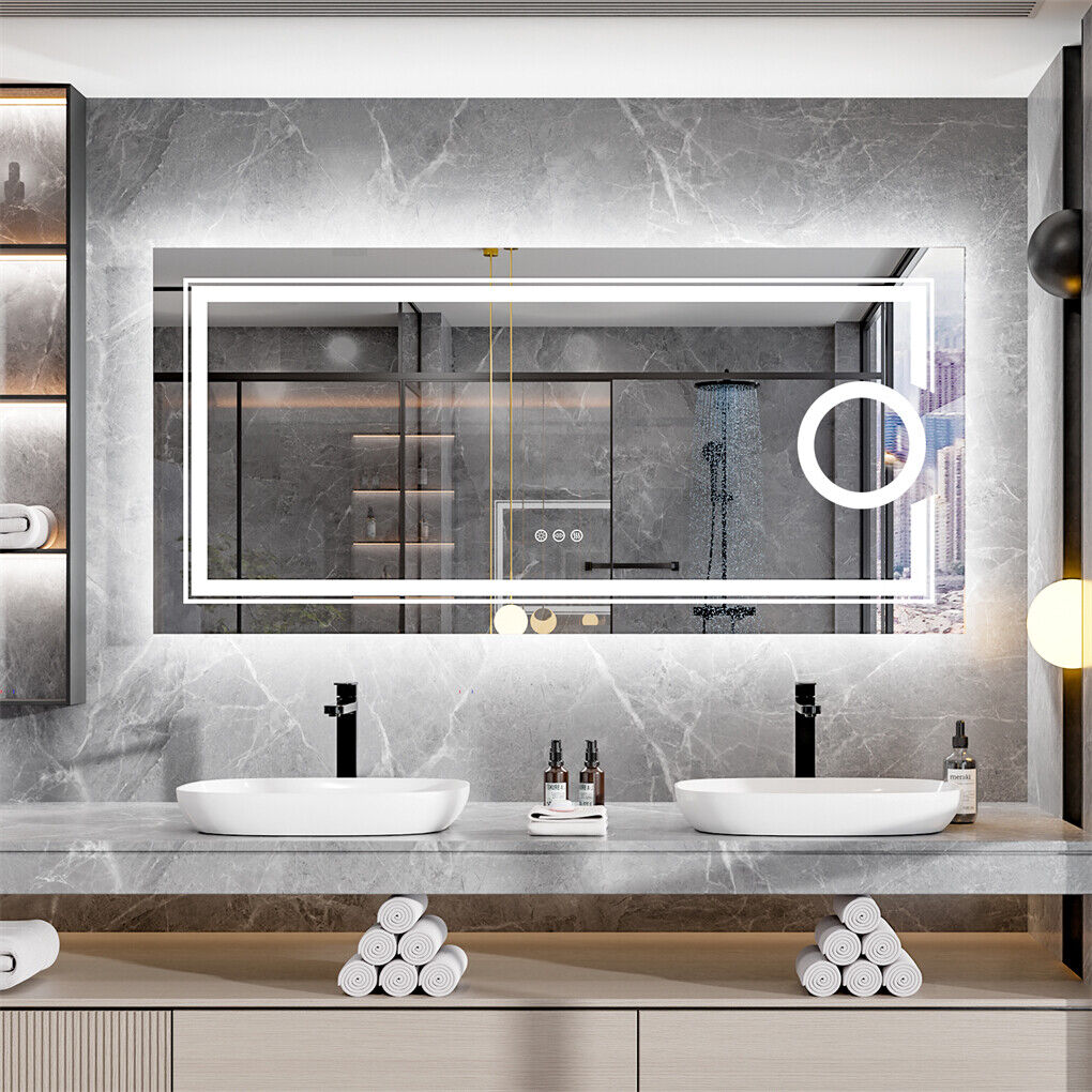 1200x800mm LED Bathroom Mirror Anti-fog Illuminated