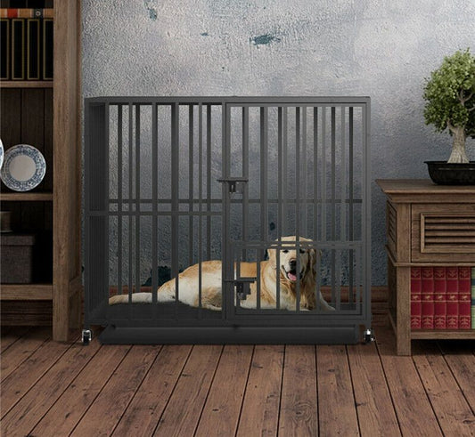 38 Heavy Duty Dog Cage Large XL XXL Pet Kennel on Wheels