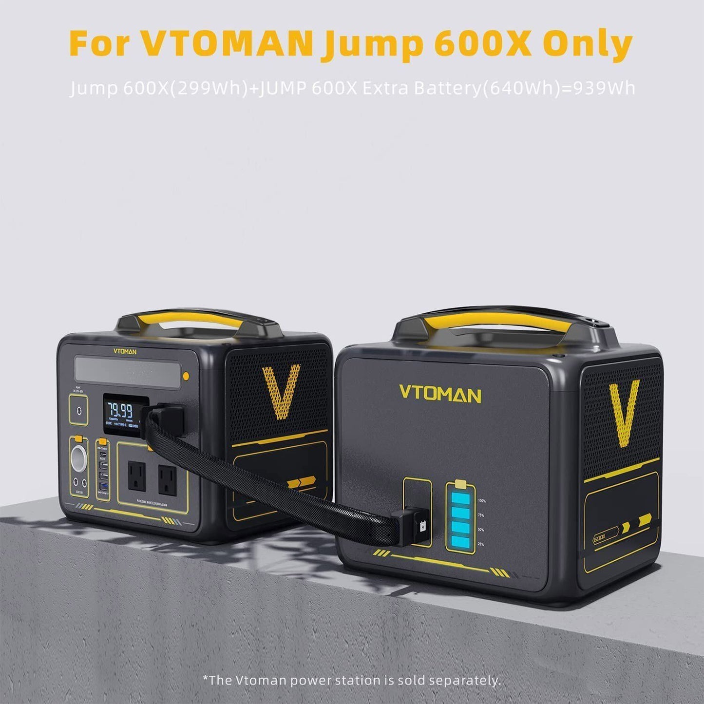640Wh Solar Expansion Battery LiFePO4 BMS Jump 600X