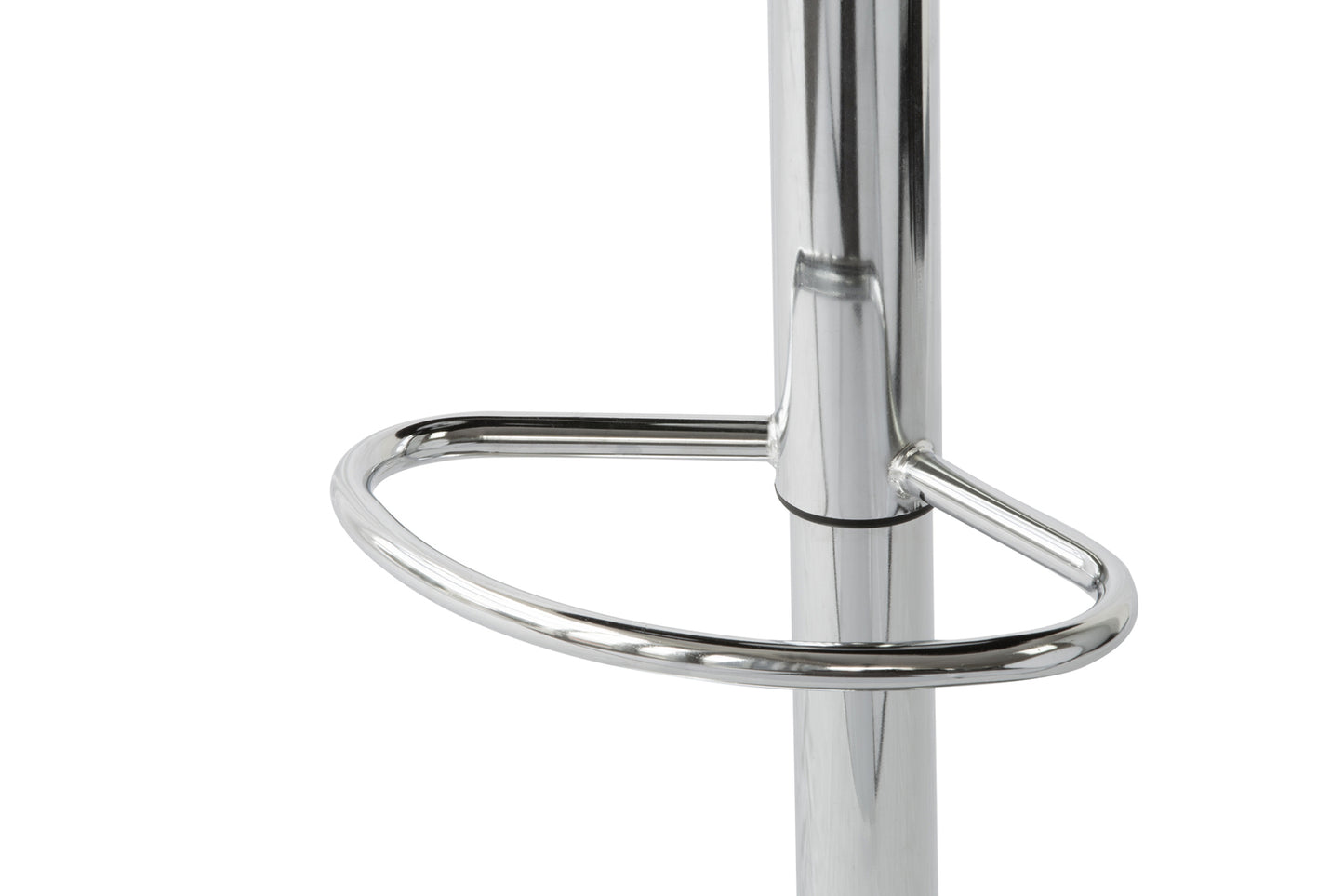 2 Tall Back Padded Leather Barstools (White), 90-110cm