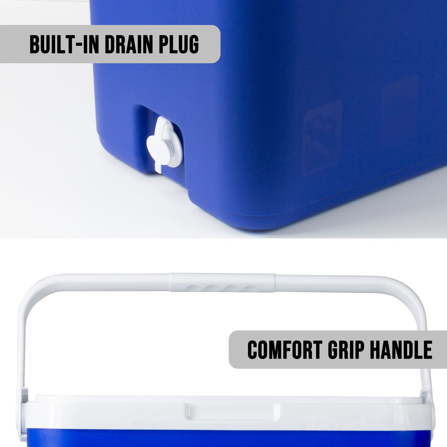 33L Portable Cooler Box Ice Chest for Picnic, Camping, Fishing, Caravan