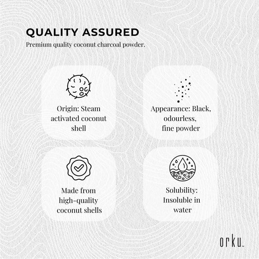 Orku 400g Activated Carbon Powder Coconut Charcoal - Water Filtration